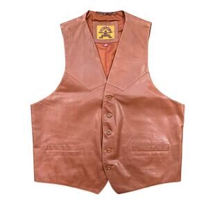 Vintage Phase 2 Genuine Leather Brown Vest